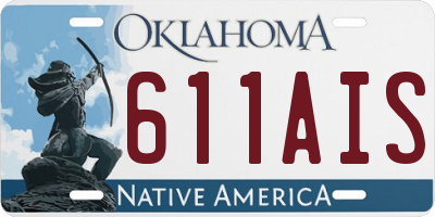 OK license plate 611AIS