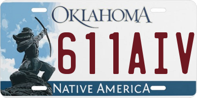 OK license plate 611AIV