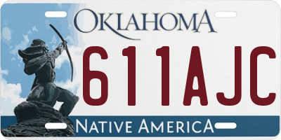 OK license plate 611AJC