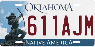 OK license plate 611AJM