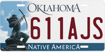 OK license plate 611AJS