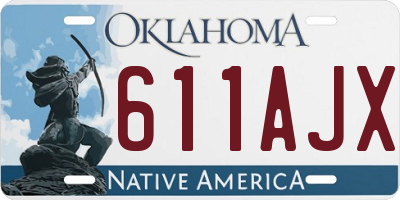 OK license plate 611AJX