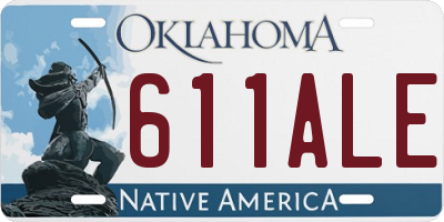 OK license plate 611ALE