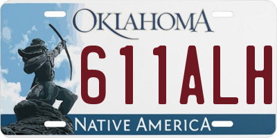 OK license plate 611ALH