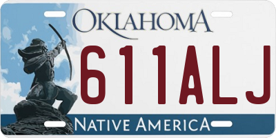 OK license plate 611ALJ