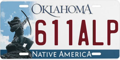 OK license plate 611ALP