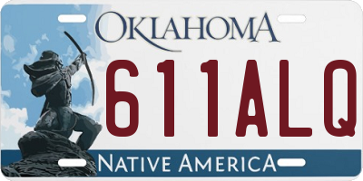OK license plate 611ALQ