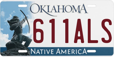 OK license plate 611ALS