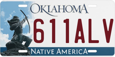 OK license plate 611ALV