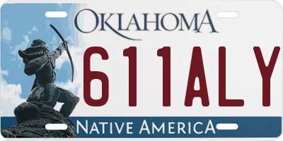 OK license plate 611ALY