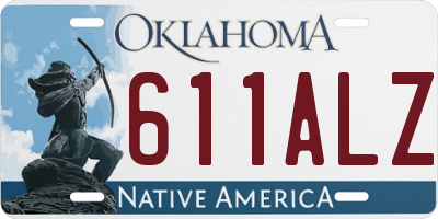 OK license plate 611ALZ