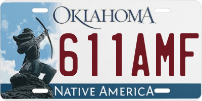 OK license plate 611AMF