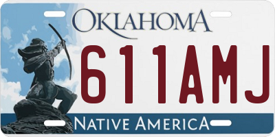 OK license plate 611AMJ