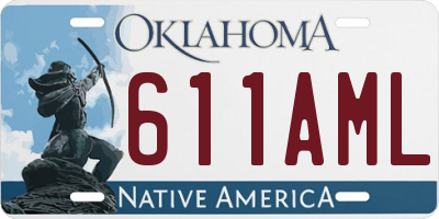 OK license plate 611AML