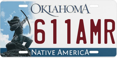 OK license plate 611AMR