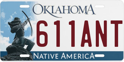 OK license plate 611ANT