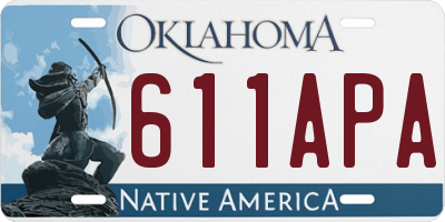 OK license plate 611APA