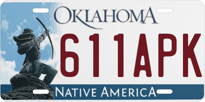 OK license plate 611APK