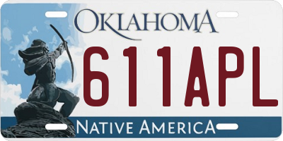 OK license plate 611APL