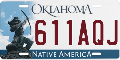 OK license plate 611AQJ