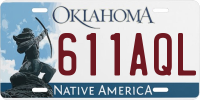 OK license plate 611AQL