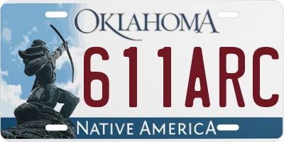 OK license plate 611ARC