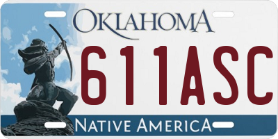 OK license plate 611ASC