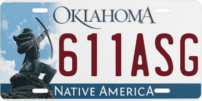 OK license plate 611ASG