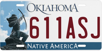 OK license plate 611ASJ