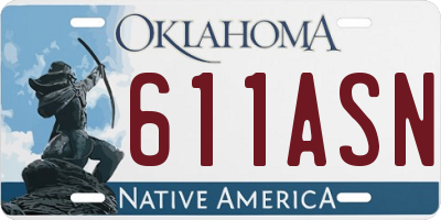 OK license plate 611ASN
