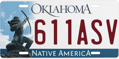 OK license plate 611ASV