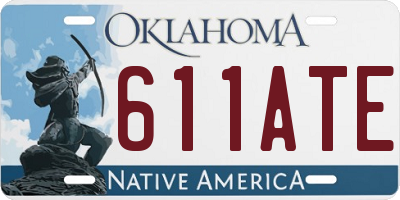 OK license plate 611ATE