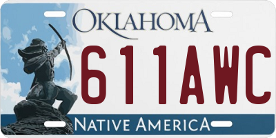 OK license plate 611AWC