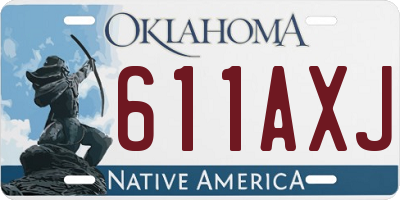 OK license plate 611AXJ
