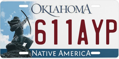 OK license plate 611AYP