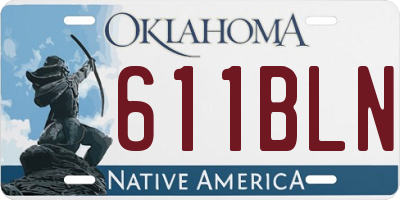 OK license plate 611BLN