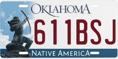 OK license plate 611BSJ