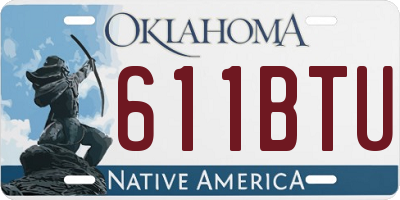 OK license plate 611BTU