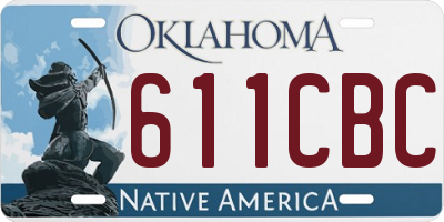 OK license plate 611CBC