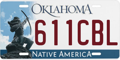 OK license plate 611CBL
