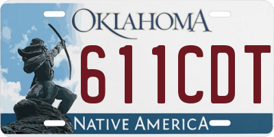OK license plate 611CDT
