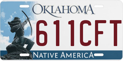 OK license plate 611CFT