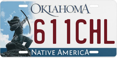 OK license plate 611CHL
