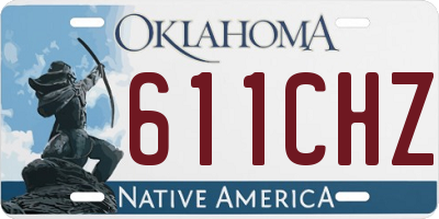 OK license plate 611CHZ