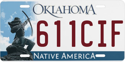 OK license plate 611CIF
