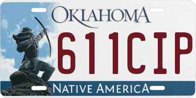 OK license plate 611CIP