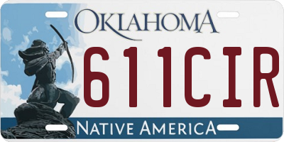 OK license plate 611CIR