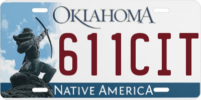 OK license plate 611CIT