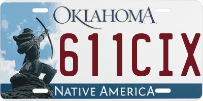 OK license plate 611CIX