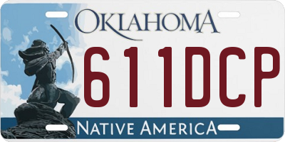 OK license plate 611DCP